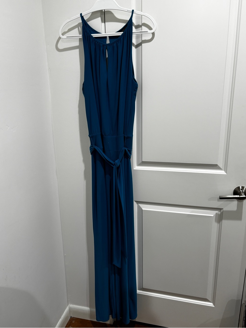 White House Black Market Teal Sleeveless Jumpsuit